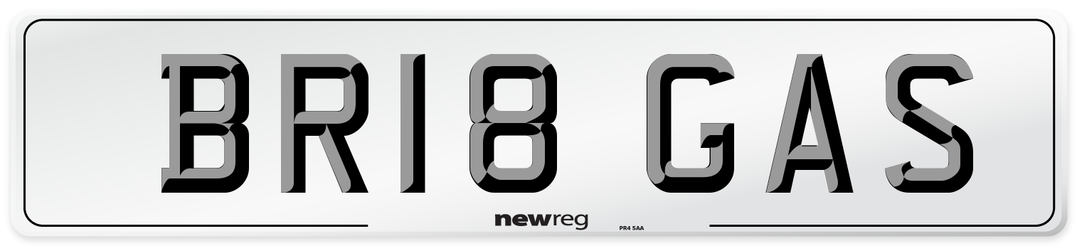 BR18 GAS Number Plate from New Reg
